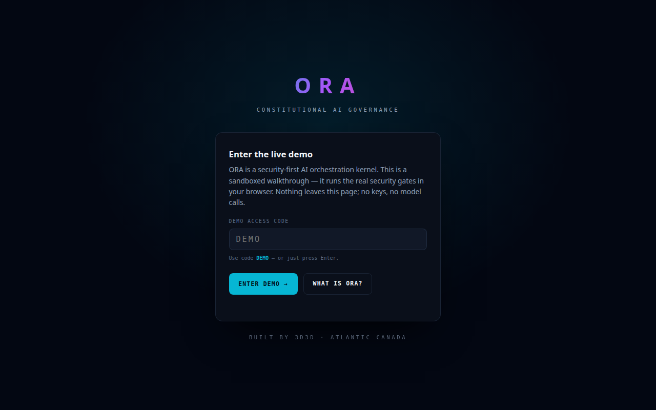 ORA screenshot